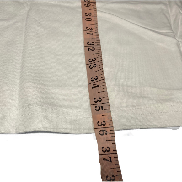 Cotton Club Extra Long White Tees Mens 4XL V Neck 100% Cotton T-Shirts New X 2 - Picture 4 of 5